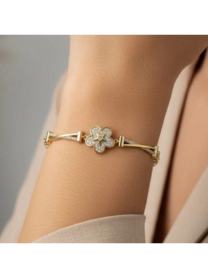 Xuping Jewelry Yaprak Nokta  Taşlı  Model Bileklik