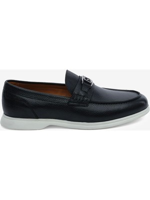 Greyder Erkek Siyah Hakiki Deri Loafer Ayakkabı 6Y1KA64668