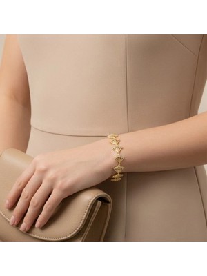 Xuping Jewelry Stil Incisi/xupıng Jewelry Yelpaze Model Zirkon Taşlı Bileklik