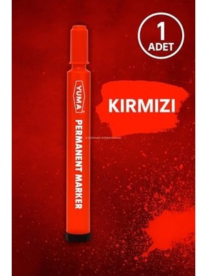 TeknoKapsül Koli Kalemi, Alkol Bazlı Mürekkep, 3 mm Yuvarlak Uçlu, Permanent Marker, Tüm Yüzeyler Için, Suya Dayanıklı, Hızlı Kuruyan, Endüstriyel Kalem (Kırmızı, Adet, 12)