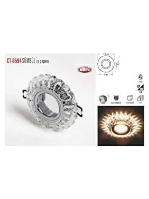 TeknoKapsül CT-6594 Sümbül Cam Spot(Ampulsuz)