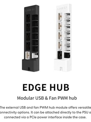 TeknoKapsül Li Evrensel USB ve Pwm Fan Hub, 4 USB Başlıklı Fan Kontrol Cihazı - 6 Fan Bağlantı Noktası - Manyetik Montaj - 5V/4PIN - Psu/anakart Evrensel Kılıf Uyumluluğu - Beyaz (EG-HUB01B)