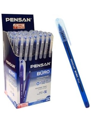 TeknoKapsül Büro 1.0 mm Mavi Tükenmez Kalem 12 Adet Tk.k
