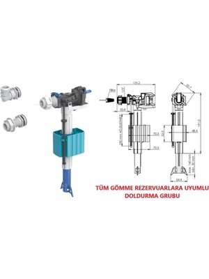 Iz Yapı Fillexor Gömme Rezervuar Doldurma Grubu Set (Tüm Gömme Rezervuarlara Uyumludur) 5 Yıl Garant