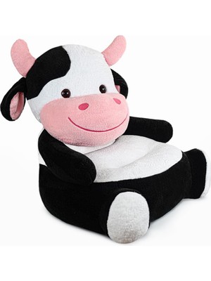 TeknoKapsül Pelüş Oturma Koltuğu,çocuk Koltuğu,bebek Oturağı,puf,pelüş Puf,bebek Pufu (Inek)