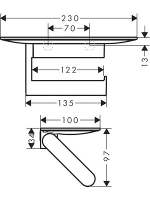 TeknoKapsül Wallstoris Tuvalet Kağıdı Tutucu, Raflı, 23 Cm, Mat Siyah