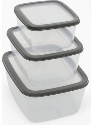 TeknoKapsül 3’lü Sızdırmaz Saklama Kabı Seti | 1600ML + 2800ML + 4600ML | Şeffaf Plastik Yemek Kabı | Gıda Saklama & Mutfak Organizer Kutusu | Mikrodalga ve Buzdolabı Uyumlu