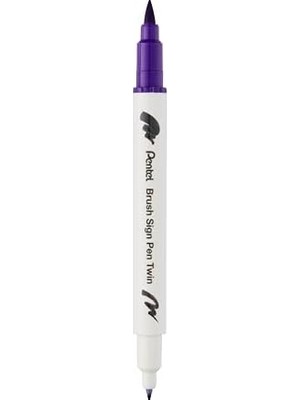 TeknoKapsül Brush Sing Pen Çift Taraflı Fırça Uçlu Kalem Mor