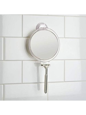 TeknoKapsül Power Tıraş Aynası, Kırılmaz Makyaj Aynası, Plastik, Güçlü Vantuzlu, Şeffaf