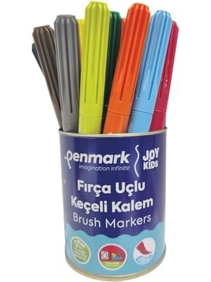 TeknoKapsül Süper Yıkanabilir Brush Uçlu Keçeli Kalem 18'li Metal Kutu