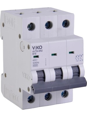 TeknoKapsül 4VTB-3B16 Otomatik Sigorta 4,5ka B Tipi 3 Kutup 16A