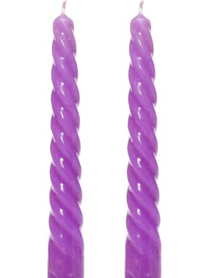 TeknoKapsül 2'li Mor Şamdan Mum Seti