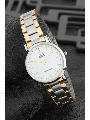 Q&Q Kadın Gümüş Çift Renk Zarif Kombin Metal Kordon Kol Saati