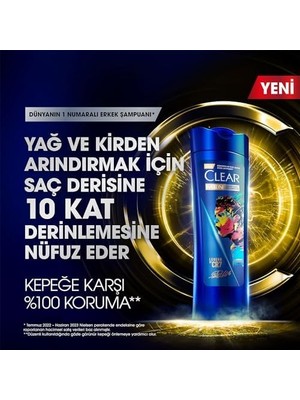 TeknoKapsül Clear Men Kepeğe Karşı Etkili Şampuan Legend By Cr7 Cristiano Ronaldo 350 ml