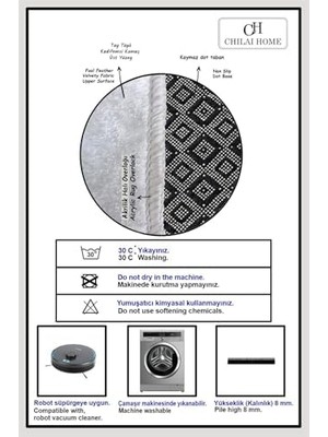 TeknoKapsül Mohe 3lü Set Banyo Halısı Djt