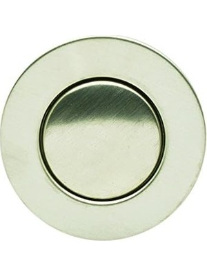 TeknoKapsül Pf Waterworks PF0735-BN-GR, Gri Abs Gövde Banyo Lavabosu/tuvalet Açılır Tahliyesi, Bilyeli Kaldırma Çubuklu | Taşma | Cupc Listeli, Fırçalanmış Nikel