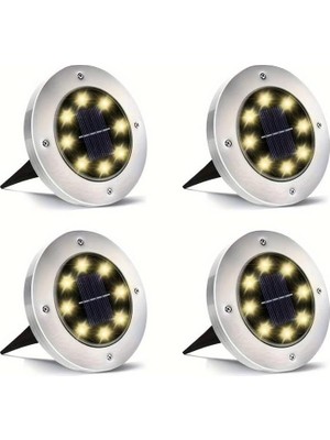 TeknoKapsül 4'lü Solar Panelli Kazıklı Bahçe Aydınlatması