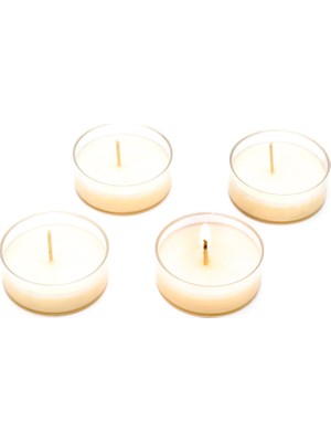 TeknoKapsül 4'lü Vanilya Sandal Kokulu Bitkisel Tealight Mum Seti