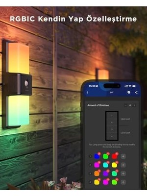 TeknoKapsül Dış Mekan Hareket Sensörlü Duvar Aydınlatması IP65 H7078CD1