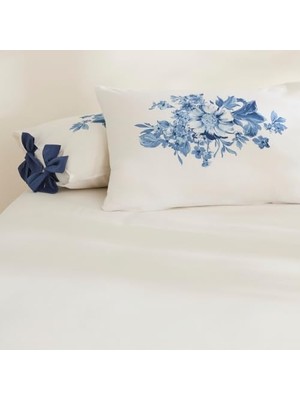 TeknoKapsül MELANIE%100 Pamuk 2'li Yastık Kılıfı Mavi