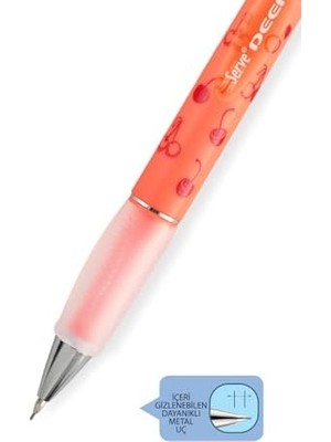 TeknoKapsül Deep Mekanık Kursun Kalem 07MM Fos Kırmızı Kiraz