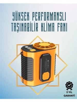 Asiltech Yüksek Hızlı Mini Klima Fan – 11 M/s Rüzgar Gücü, 100 Hız Ayarı