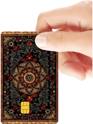 Huggy Craft Dokuma Halı Temalı Parlak Kredi/banka Kart Kaplama Sticker