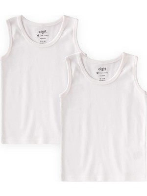 Cigit Ikili Geniş Askılı Atlet 2-11 Yaş Ekru