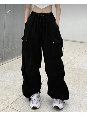 Butik Haki Y2K Extra Salaş Kargo Cepli Pantolon