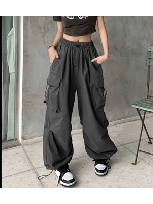 Butik Haki Y2K Extra Salaş Kargo Cepli Pantolon