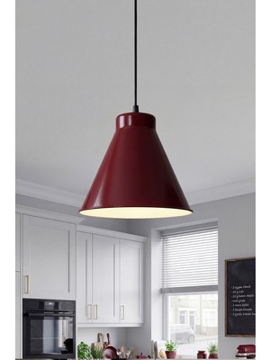 Marrien-Liva-Bohem-Bordo-Metal-Sarkıt-(20-cm)--Yemek-Masası-Üstü-Avize--Mutfak-&-Salon-Aydınlatması