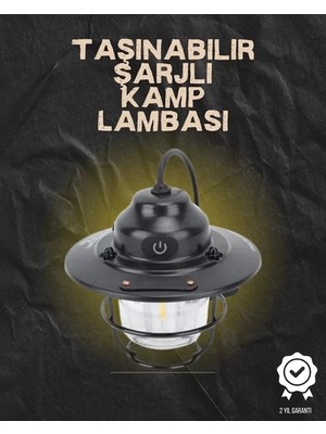 Asiltech Kamp ve Bahçe Için Retro LED Fener – Sıcak Işık, Uzun Ömürlü Batarya