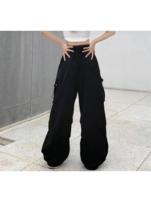 Butik Haki Y2K Extra Salaş Kargo Cepli Pantolon