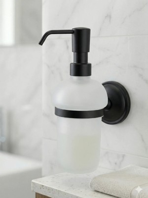 Clk Banyo Bella Duvara Montajlı Sıvı Sabunluk - Şık ve Dayanıklı Banyo Aksesuarı Sıyah