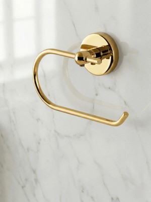 Clk Banyo Karaca Paslanmaz Duvara Montajlı Kapaksız Tuvalet Kağıtlığı - Modern Wc Kağıtlık Sarı