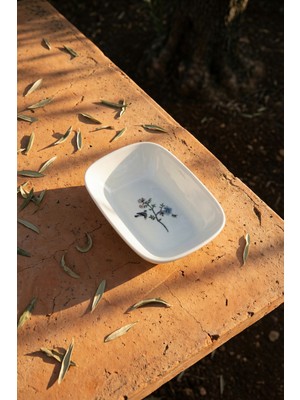 Acar Silent Bloom Porselen Kayık Tabak - 20 cm