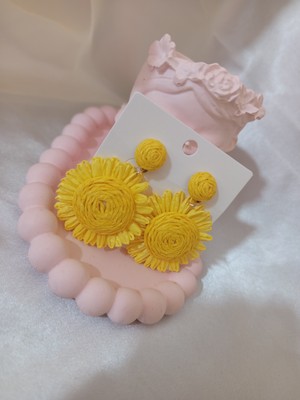 Jewelry Sarı Ayçiçeği Küpe