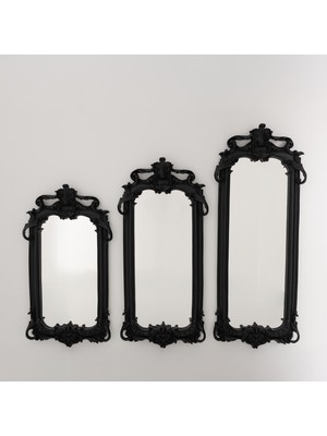 Selim Royal 3'lü Ayna Siyah