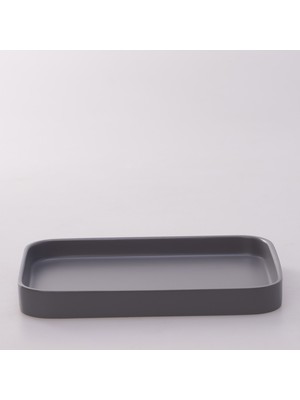 Selim Victoria Dikdörtgen Tepsi Küçük Gri