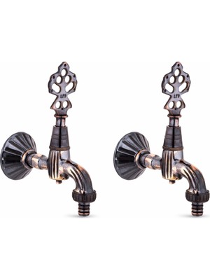 vitrinbanyo Ikili Osmanlı 1/2 Rekorlu Musluğu Bakır Eskitme