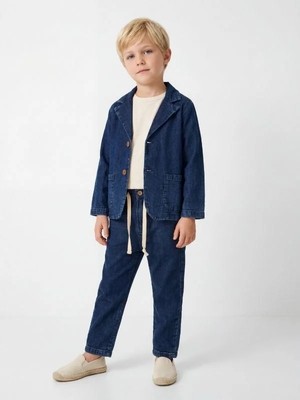Zekids Erkek Çocuk Müslin Dokulu Rahat Kesim Pantolon
