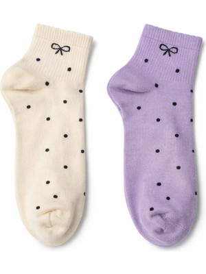 Ecrou Konç Fiyonk Detaylı 2 Li Çorap