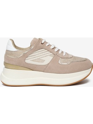 Greyder Kadın Vizon Hakiki Deri Günlük Spor Ayakkabı 6Y2SA34410