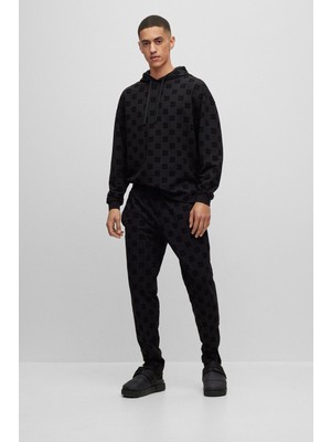 Erkek Hugo Kabartmalı Dar Paça Siyah Eşofman Altı 50501603-001