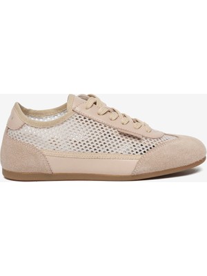 Greyder Kadın Vizon Hakiki Deri Sneaker Ayakkabı 6Y2UA35450