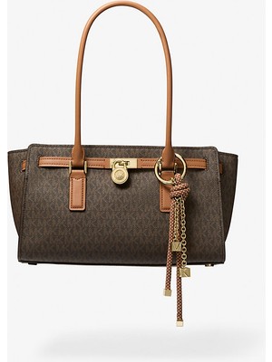 Michael Kors Kadın Hamilton Moderne Küçük Boy Dei Imza Logolu Kahverengi Omuz Çantası 30F5GNXT0B-BRN/ACORN