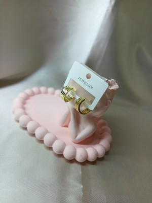 Jewelry Altın Rengi Charm Love Küpe