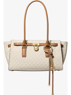Michael Kors Kadın Hamilton Moderne Küçük Boy Dei Imza Logolu Ekru Omuz Çantası 30F5GNXT0B-VANILAACRN