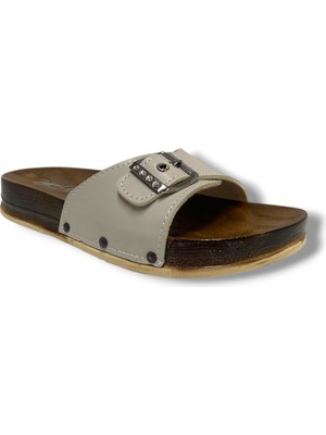 Parmi 21501-26 Deri Anatomik Tek Bant Kadın Terlik