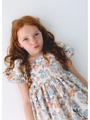 Mayoral Yazlık Kız Çocuk Baskılı Elbise - Mavi